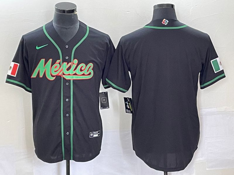 Men 2023 World Cub Mexico Blank Black Nike MLB Jersey